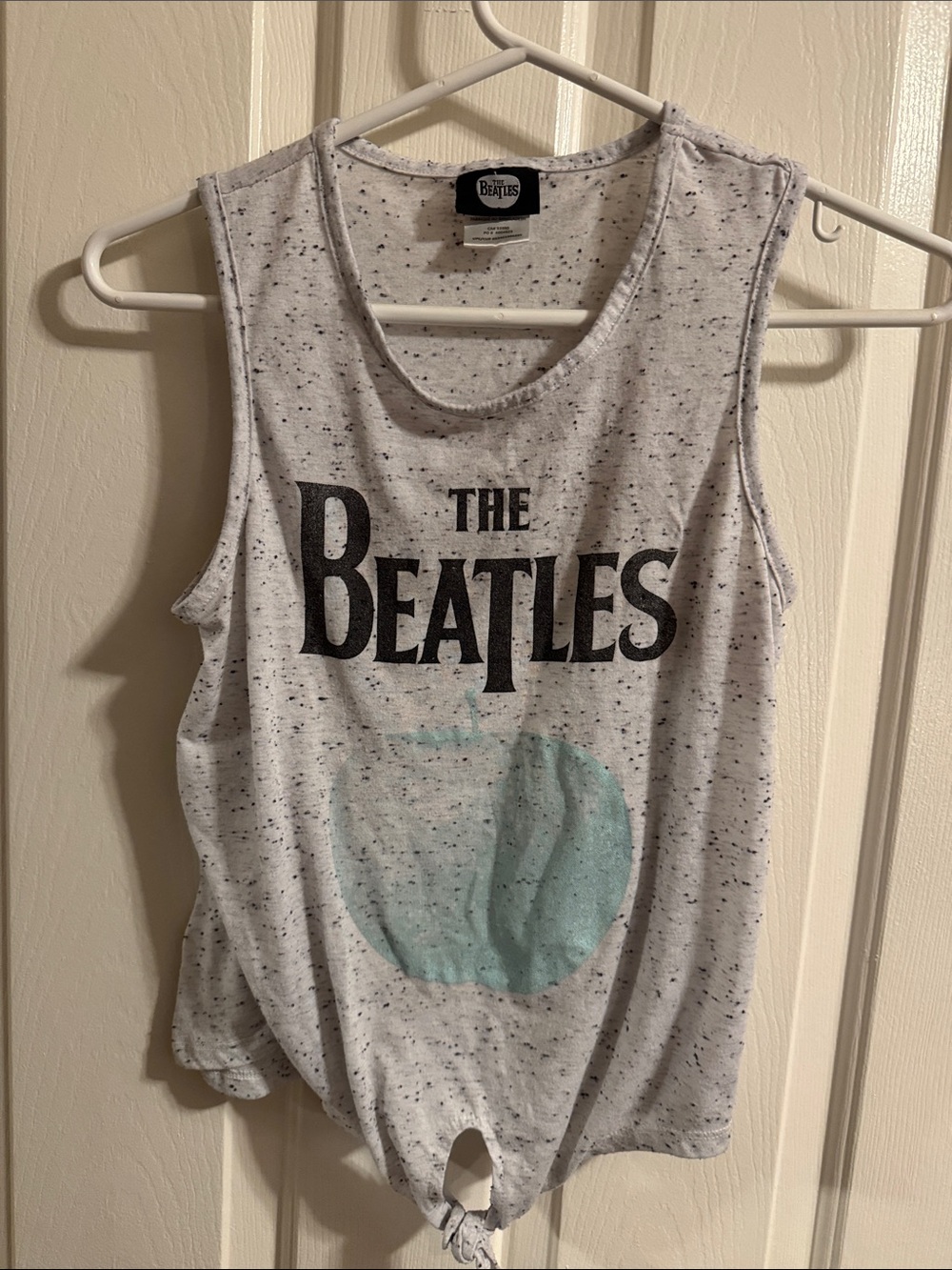 The Beatles Gray Speckled Tank with Mint Accent